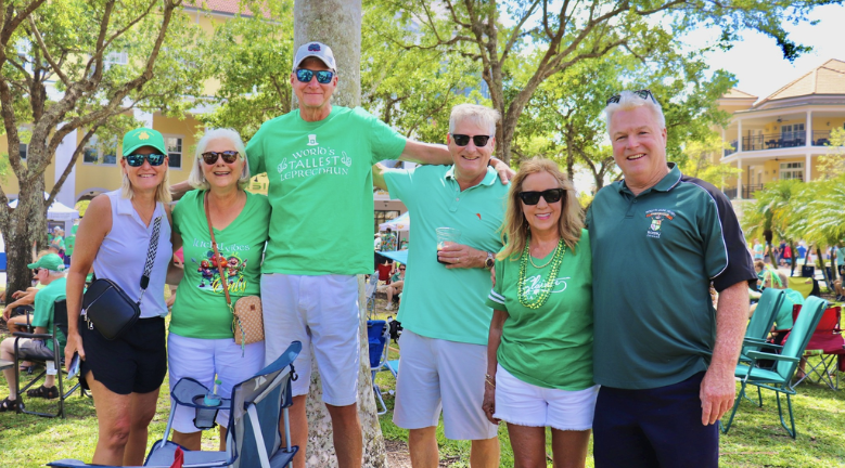 People standing smiling at Shamrock Festival in Ave Maria