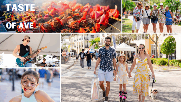 2026 Taste of Ave event collage with event logo
