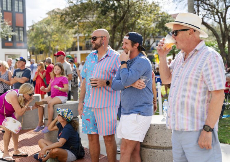 Attendees enjoy live blues music and sip on cold brews at the 2026 Blues, Brews & BBQ Festival