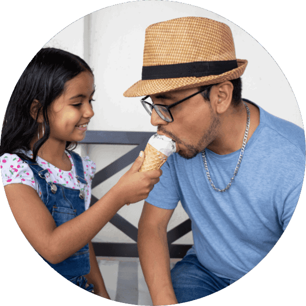 Ice Cream Daughter Dad
